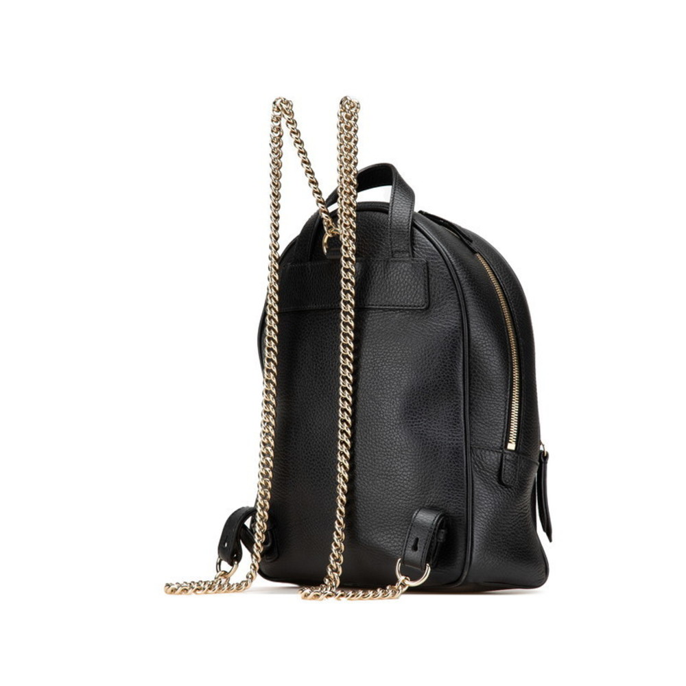 Gucci Interlocking Leather Black Backpack Gg Soho - image 1